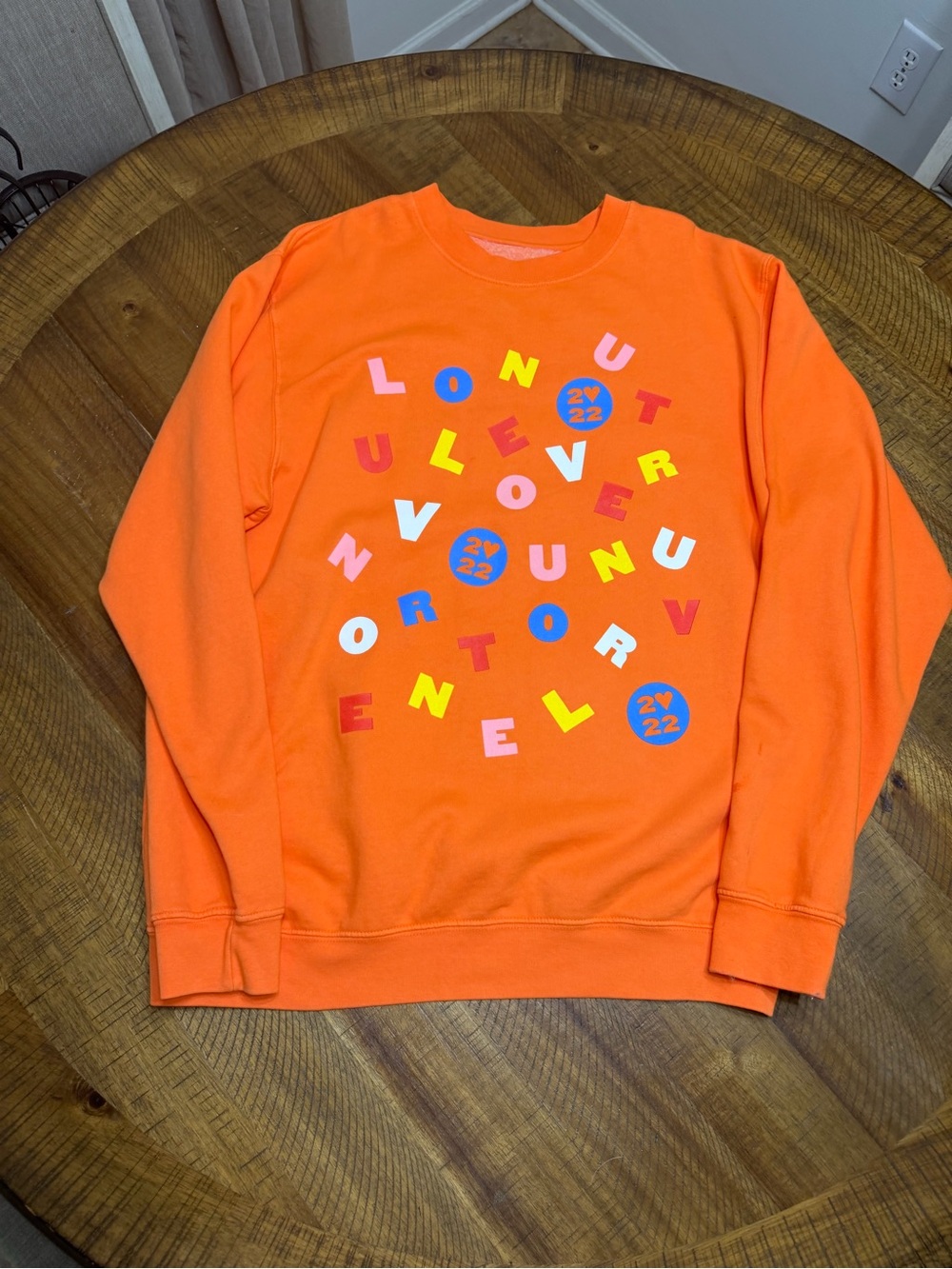 Orange XL Harry Styles tour Crewneck Sweatshirt 2022 alabet soup
